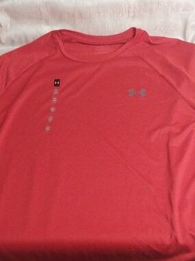 Under Armour Men's Coral-Red Long Sleeve Performance Shirt